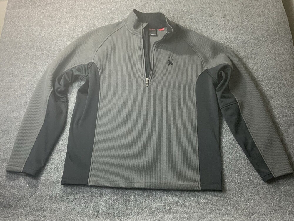 Spyder Sweater Men’s L Long Sleeve Full Zip Double Knit Fleece Lined Ski Snow